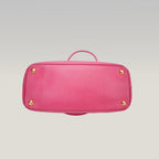 Prada Galleria Saffiano Lux Pink Leather Top Handle Tote Bag Medium
