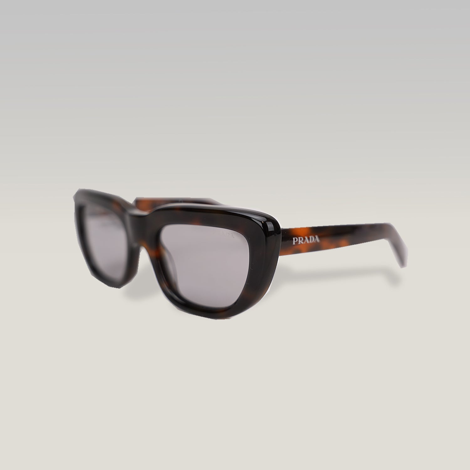 Prada Oversized Cat Eye Sunglasses Havana Brown Acetate