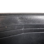 Prada Portafoglio Zip Around in Pelle Nera con Logo Triangolare