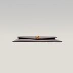 Saint Laurent Uptown Pouch Nera in Pelle con Logo YSL Dorato