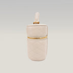 Saint Laurent Gaby Mini Quilted Leather Vanity Bag White Gold Hardware Crossbody