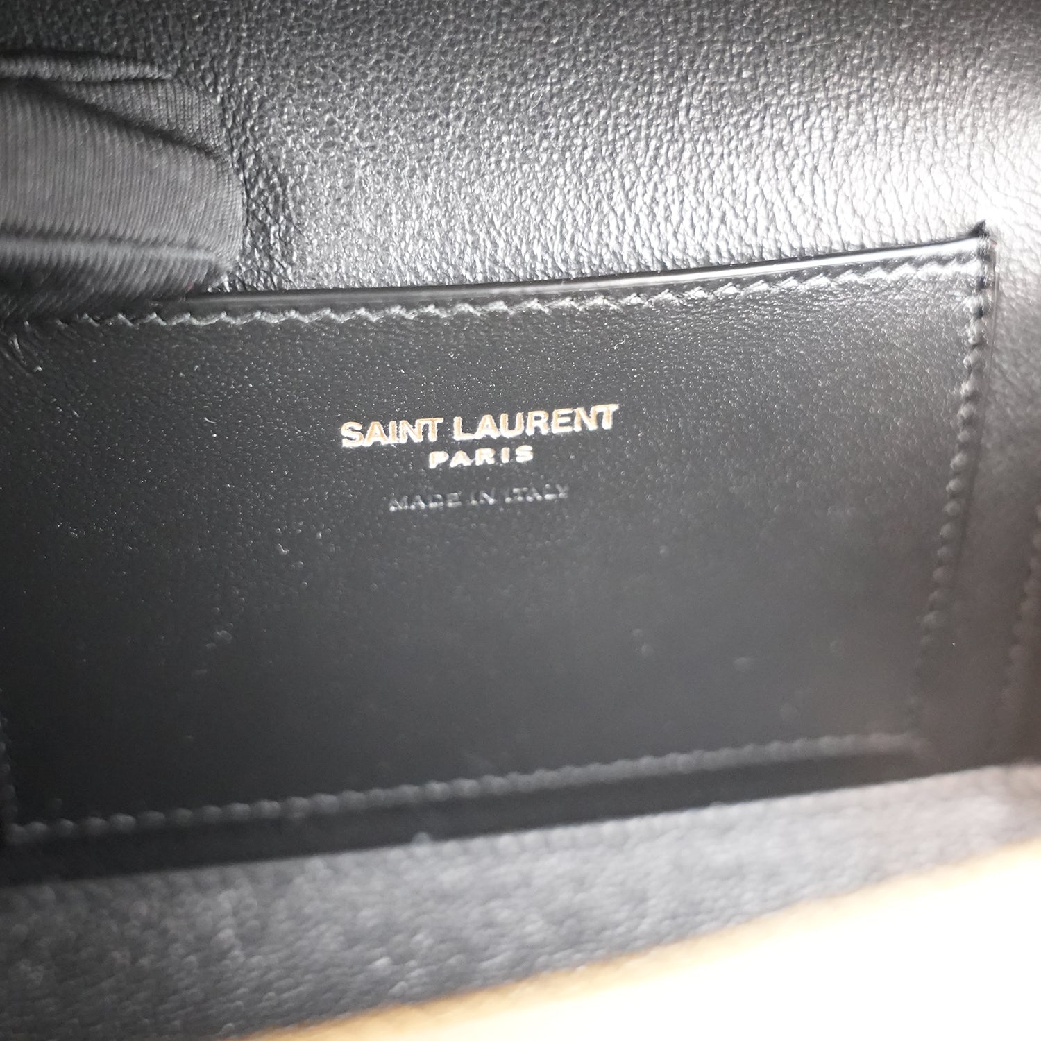 Saint Laurent Gaby Mini Quilted Leather Vanity Bag White Gold Hardware Crossbody
