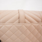 Saint Laurent Envelope Medium Chain Borsa Beige Quilted Leather with Cassandre Logo