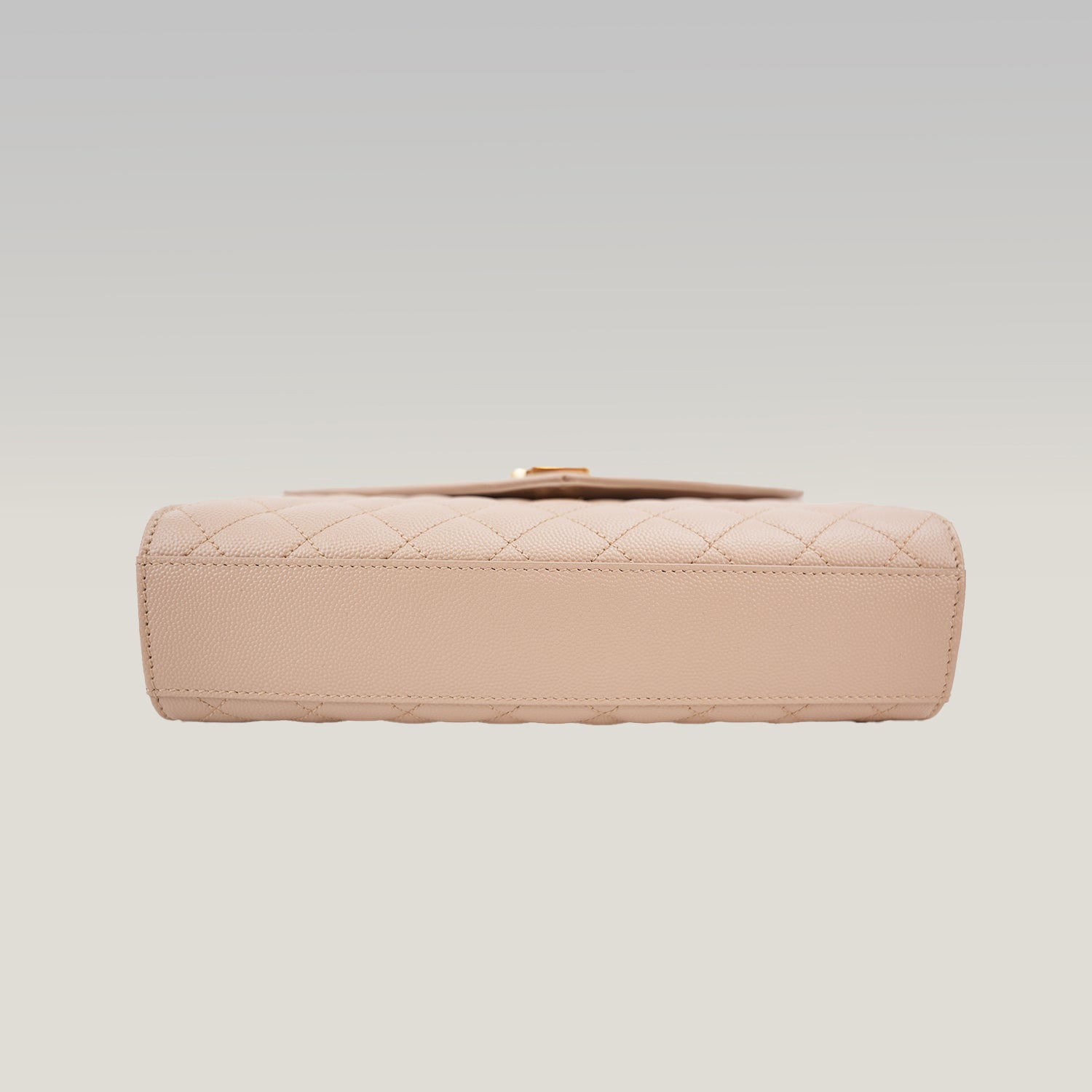 Saint Laurent Envelope Medium Chain Borsa Beige Quilted Leather with Cassandre Logo