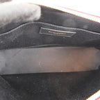 Saint Laurent Lou Camera Bag Small in pelle matelassé bordeaux con hardware dorato