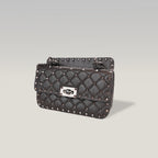 Valentino Garavani Rockstud Spike Small Black Quilted Nappa Leather Shoulder Bag