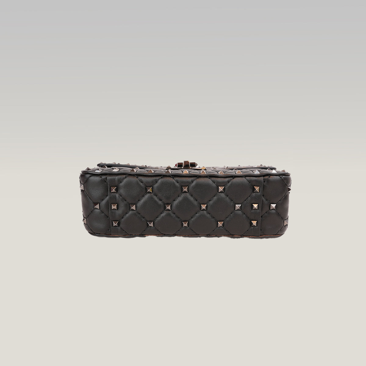 Valentino Garavani Rockstud Spike Small Black Quilted Nappa Leather Shoulder Bag