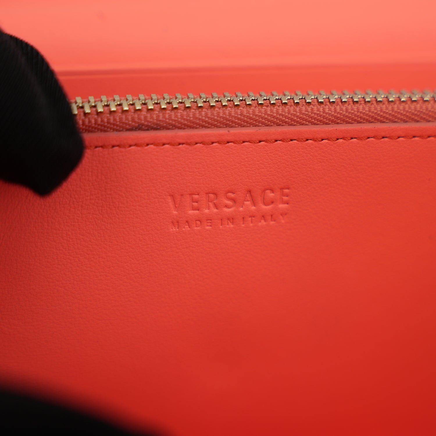 Versace Black Grain Leather Medusa Long Wallet Continental Flap Wallet